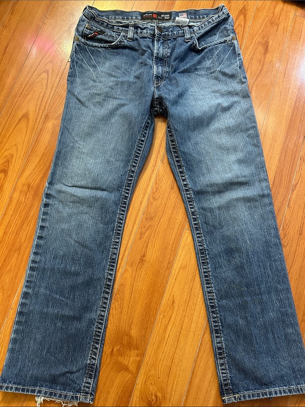 ARIAT  FR Men's WORK Blue Straight-Leg Jeans